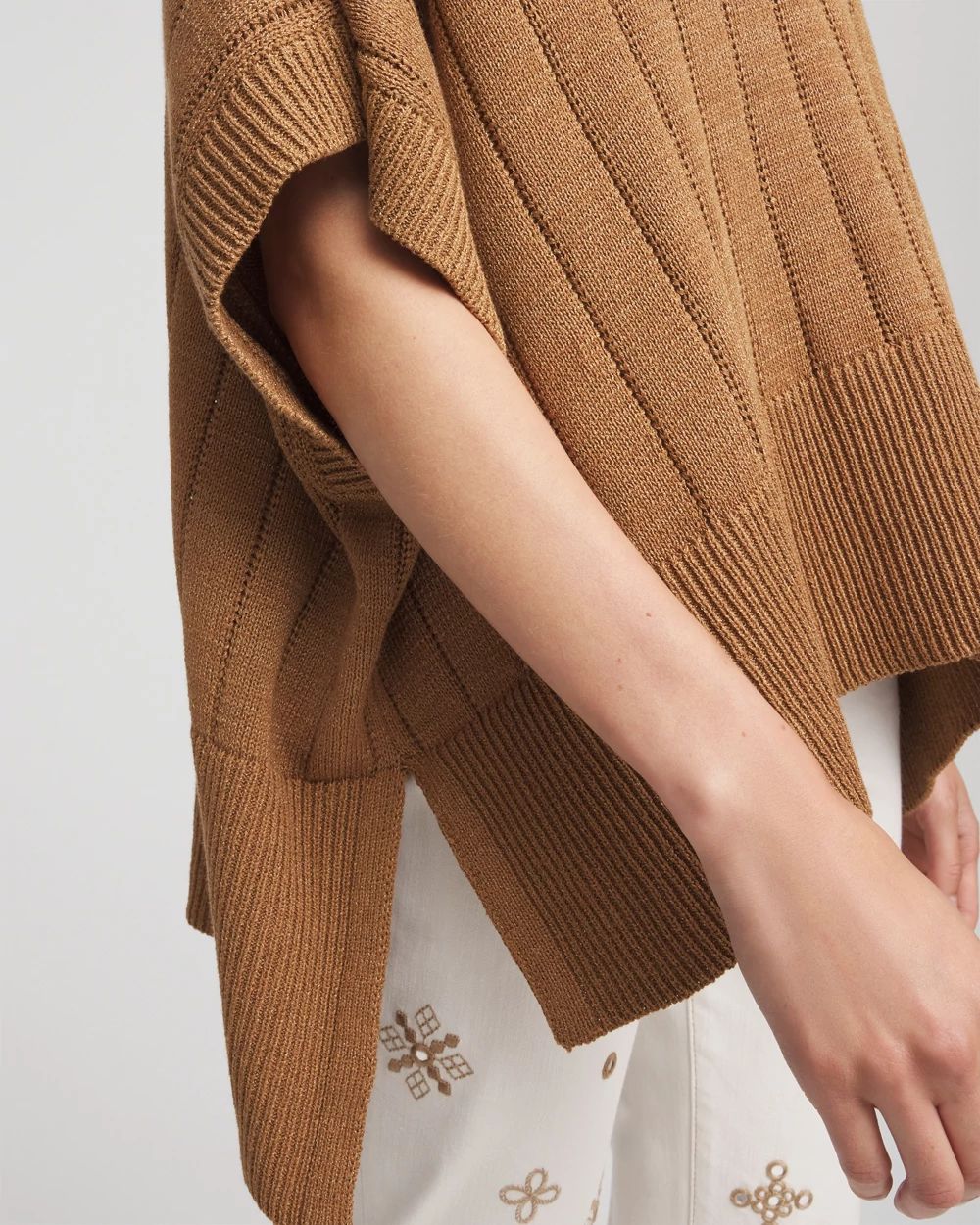 Ponko2 Open-Knit Splitneck Poncho | Chico's